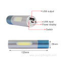 Aluminum rechargeable zoomable dual light flashlight torch